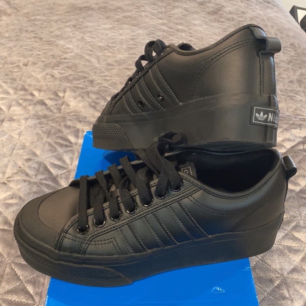 Adidas Nizza Platform all black size 8.5